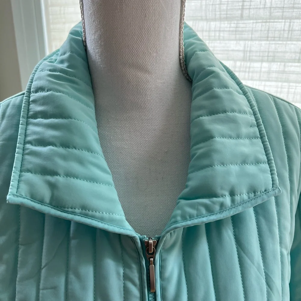 🔥🔥Chicos Light Blue Puffer Light Jacket Size 3 - Picture 4 of 10
